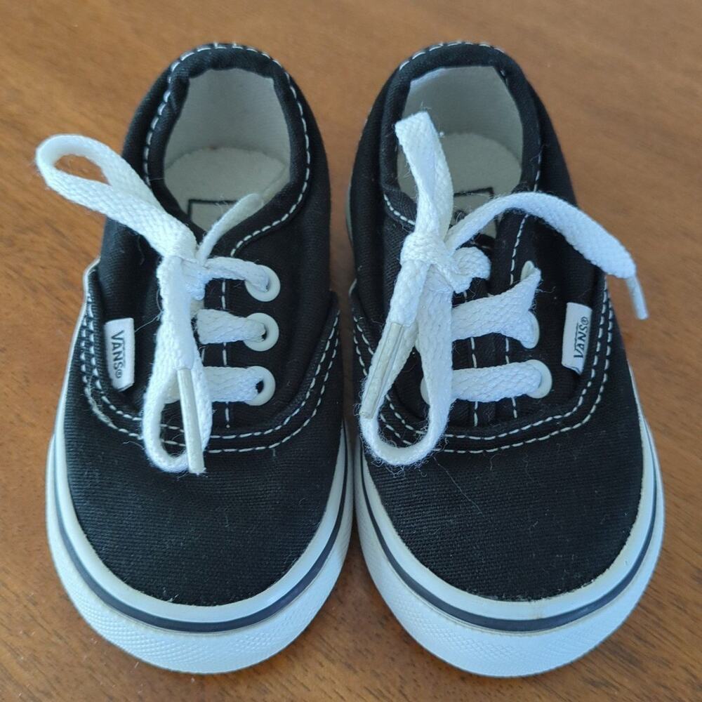 Vans Authentic Canvas black toddler size 4